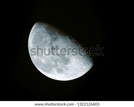 Waning Gibbous moon / Waning means that it is getting smaller. Gibbous refers to the shape, which is less than the full circle of a Full Moon