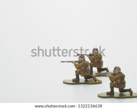 japanese infantry on white background