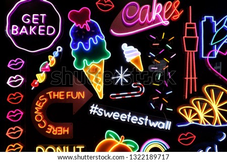 Colourful Glowing Neon Lights