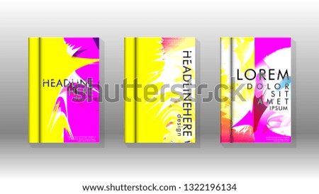 Vector design of background cover with colorful abstract spray patterns. Color mixture.