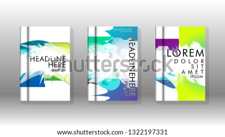 Vector design of background cover with colorful abstract spray patterns. Color mixture.
