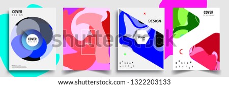 Modern abstract covers set. Cool gradient shapes composition, shapes, geometric elements. Applicable for placards, brochures, posters, covers and banners