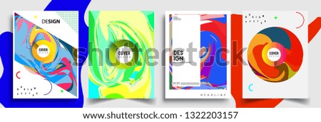 Modern abstract covers set. Cool gradient shapes composition, shapes, geometric elements. Applicable for placards, brochures, posters, covers and banners