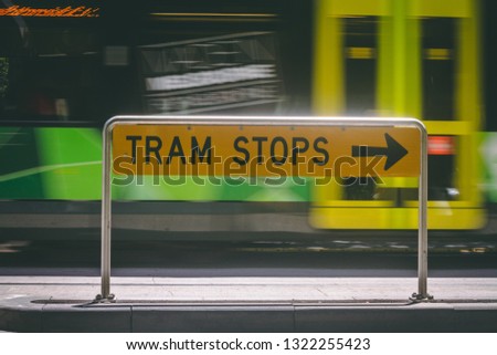 Tram Sign Melbourne