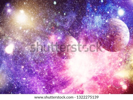 stardust and nebula space. Galaxy creative background. Elements of this image furnished by NASA.