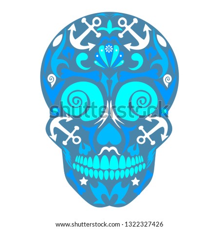 Day of the Dead,  Mexican Sugar Skull, 