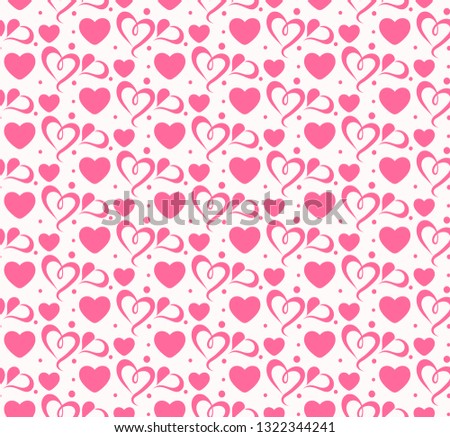 Background wallpaper romantic seamless pattern, vector image