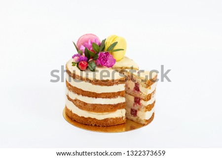 Pastry on a white background
