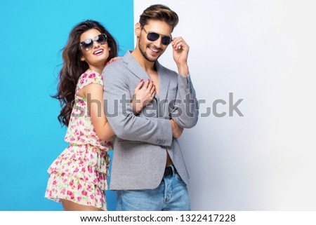 Fashionable picture of young people