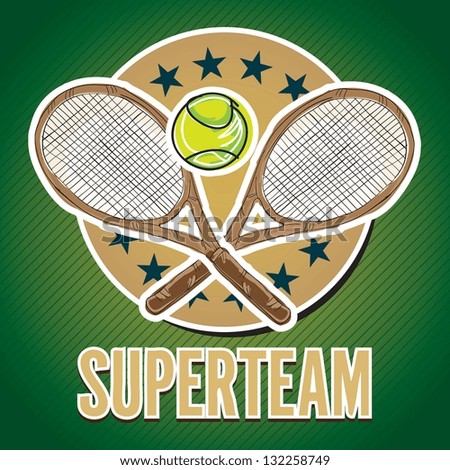 Sport Icons concept (tennis racket and ball)