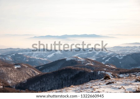 Mountains landscape  winter
