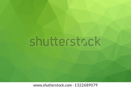 Light Green vector shining triangular template. Modern geometrical abstract illustration with gradient. Elegant pattern for a brand book.