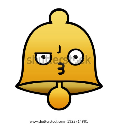 gradient shaded cartoon of a bell