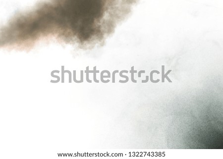 Abstract smoke Weipa. Personal vaporizers fragrant steam. The concept of alternative non-nicotine smoking. Black smoke on a white background. 
