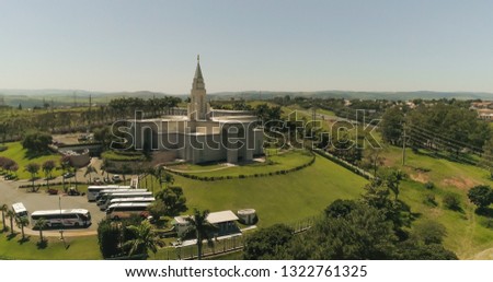 Aerial image of the temple Mormom of Campinas SP Brazil	
