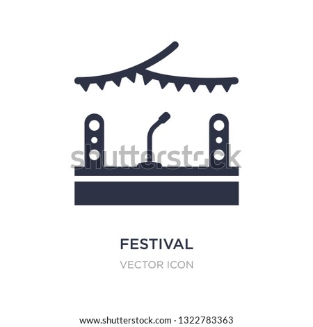festival icon on white background. Simple element illustration from Entertainment and arcade concept. festival sign icon symbol design.