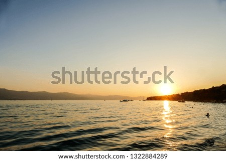 sunset over the sea, beautiful photo digital picture
