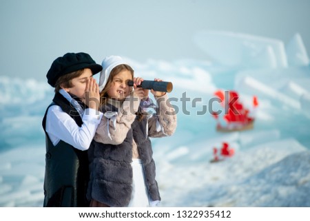 young pirates in the snow
