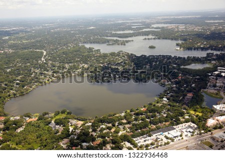 Aerial Photos of Lakes and Lakefront Property in the Orlando, Winter Park and Maitland Florida Ares