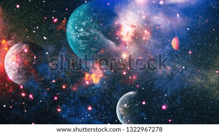 night sky, star in the space. Collage on space, science and education items. Elements of this image furnished by NASA.