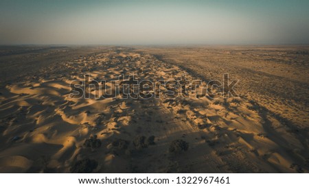 The Thar desert in the border of India and Pakistan