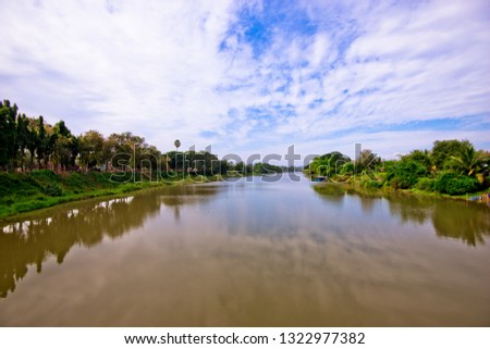Yom River at Sri satchanalai, Sukhothai province ,Thailand