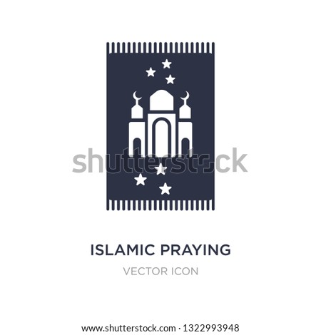 islamic praying carpet icon on white background. Simple element illustration from Religion concept. islamic praying carpet sign icon symbol design.