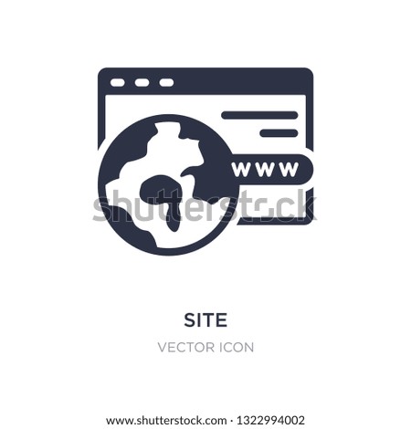 site icon on white background. Simple element illustration from Search engine optimization concept. site sign icon symbol design.