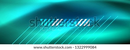 Neon glowing techno lines, hi-tech futuristic abstract background template with lines. Vector illustration