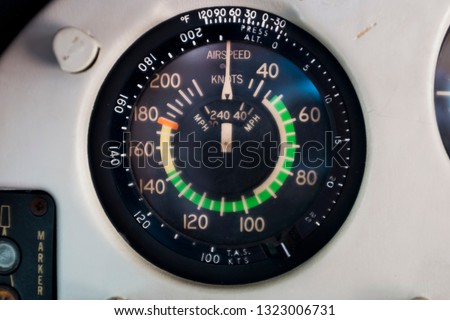 air speed indicator Royalty-Free Stock Photo #1323006731