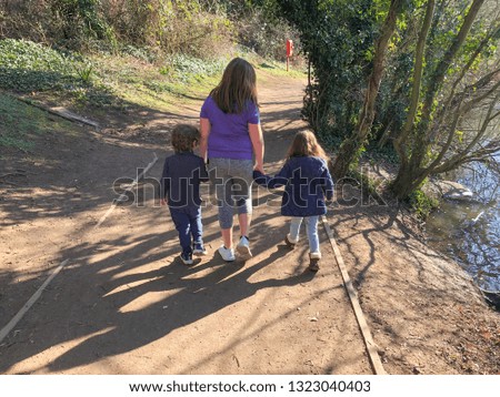 Children Walking In The Park