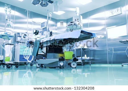 operating room with modern equipment. Royalty-Free Stock Photo #132304208