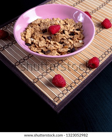 Food set with strawberry