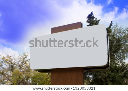 suitable for billboard advertising-white billboard in the city