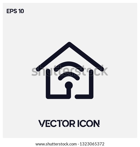 Smart Home vector icon illustration. Smart home symbol icon. Premium quality. Royalty-Free Stock Photo #1323065372