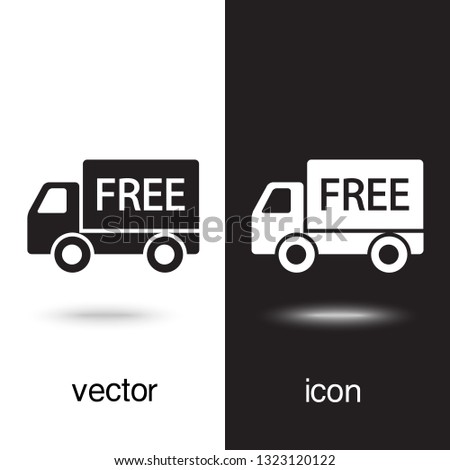 Vector icon fast delivery on black and white background