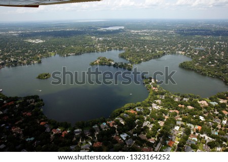Aerial Photos of Chain-of-Lakes and Lakefront Property in the Orlando, Winter Park and Maitland Florida Areas