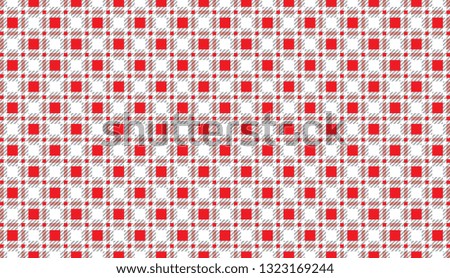 Red and white tartan plaid pattern.Scottish Woven Pattern.Texture for : plaid,tablecloths,clothes,shirts, dresses, paper,bedding,blankets,quilts and other textile products.- Vector