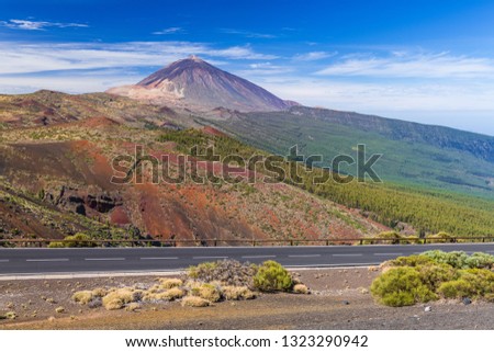Stunning view of the Teide volcano. Las Cañadas del Teide. Tenerife. Canary Islands.
Spain