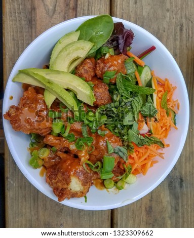 Spring Roll Bowl With Cauliflower Based Protein