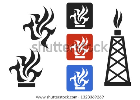 Abstract silhouette of gas icon.