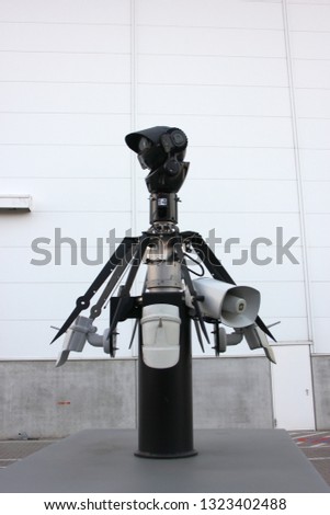 Surveillance camera looking like human