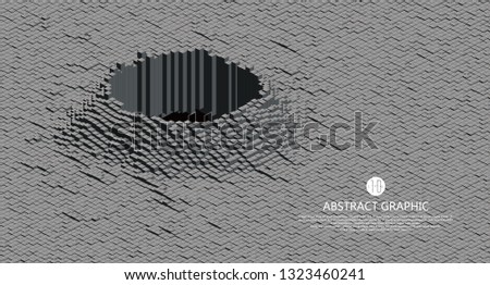 Matrix of countless blocks, big data, The concept of collapse,cloud computing, computer concepts. Royalty-Free Stock Photo #1323460241