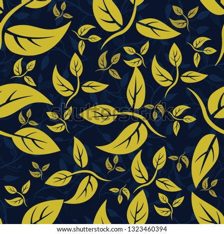 Floral Seamless Pattern in natural with Leaves for Wallpaper, fabric, Textile Printing - Eps 10