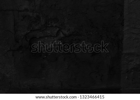 Old black background. Dark grunge wall texture. Blackboard
