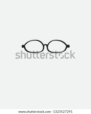 Glasses doodle on gray background.