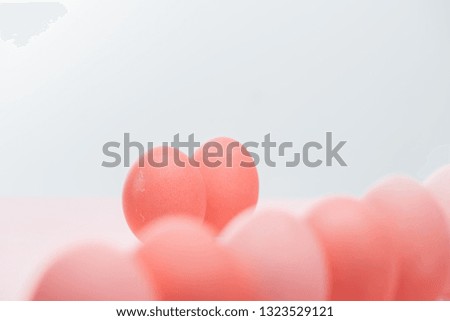 selective focus of pink painted eggs for easter