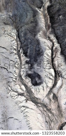 cave drawings of forests, abstract photography of the deserts of Africa from the air. aerial view of desert landscapes, Genre: Abstract Naturalism, from the abstract to the figurative, 