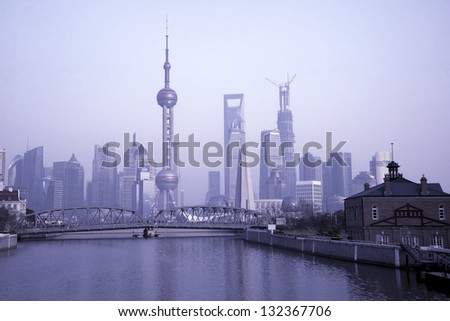 In 2013 the Shanghai skyline