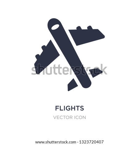 flights icon on white background. Simple element illustration from Transport concept. flights sign icon symbol design.